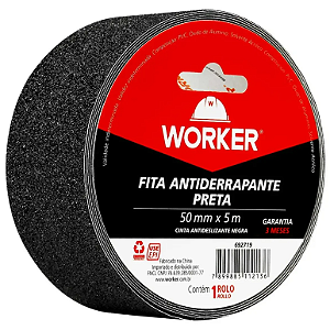 Fita Antiderrapante Preta 5 Metros Worker