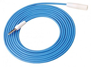 Cabo Para Pinça Monopolar Em Silicone Autoclavável 3 m Conectores: Macho WEM Ø 3,97 mm Macho Isolado Padrão MF Pino Cônico Ø D = 2,7 x d = 2,1 mm MC-01