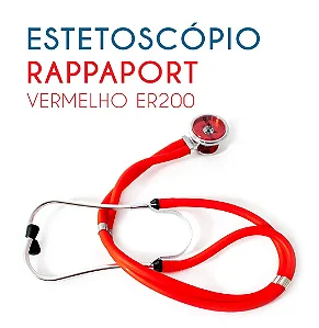 Estetoscópio Rappaport Vermelho Modelo ER200 - Bioland