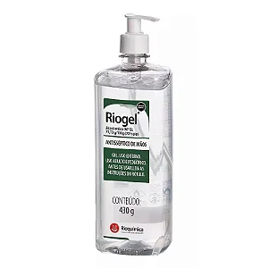 Álcool Gel Riogel Antisséptico Com Pump 70% 430g / 500 Ml Quadrado