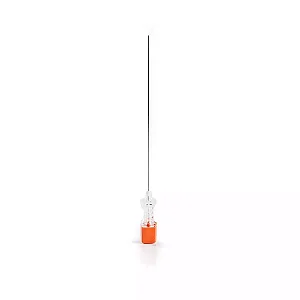 Agulha Descartável Raqui Spinal Ponta De Lápis Com Guia 25g X 90mm