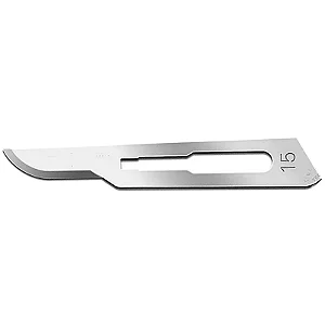 Lamina Bisturi N°15 Aço Carbono - Sterilance
