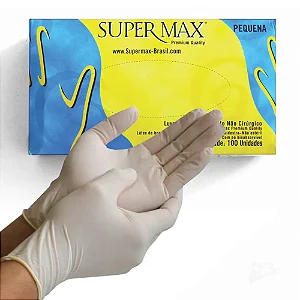 Luva De Latex G Com Pó 100 Unidades Super Max