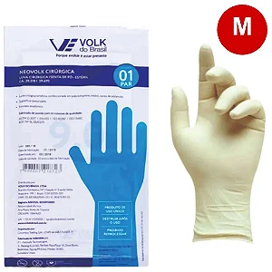 Luva Neo Cirurgica 7,0 Branca Estéril - Volk