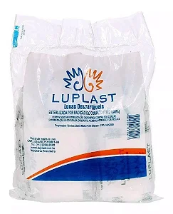 Luva Plástica Eva Descartável Estéril 100 Unidades - Luplast