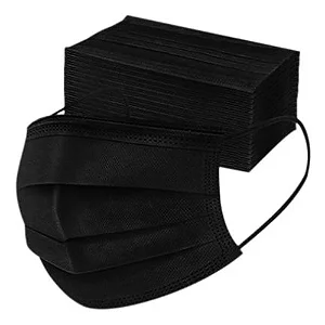 Mascara Cirurgica Tripla Preta Com Elastico Cx50 - Fort Health