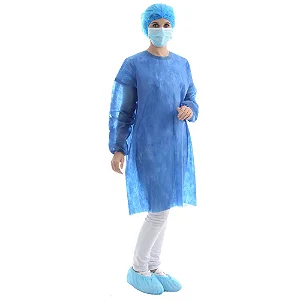 Avental Manga Longa Azul 20g 10 Unidades - Dmi Descartaveis
