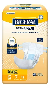 Fralda Descartavel Derma Plus Adulto G Pct 7 - Bigfral