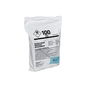 Saco De Lixo Infectante Hospitalar 100l Leitoso 100 Unidades - Araken