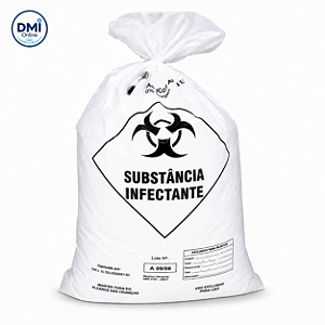 Saco De Lixo Hospitalar Infectante 50l Leitoso Com 100 Unidades - Araken
