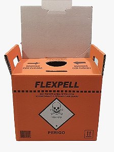 Caixa Coletora Laranja 13lt Para Material Quimico - Flexpell