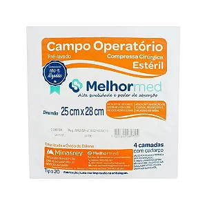 Campo Operatório 25 X 28 Estéril Com Rx Embalagem Dupla - Melhor Med