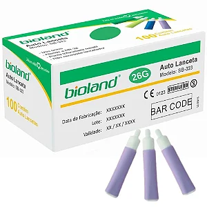 Lanceta De Segurança 26g 326 100 Unidades - Bioland