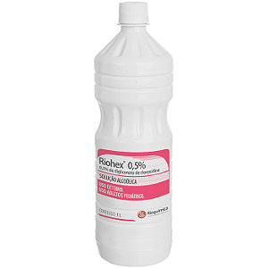 Solução Alcoólica Riohex 0,5% Tópica 1l - Rioquimica