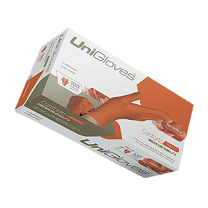 Luva Procedimento Com Pó Ep Laranja - Unigloves
