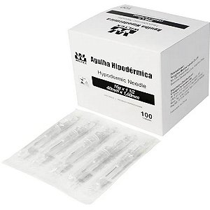 Agulha Descartável Hipodérmica 16g 40x1,60 1 1/2 Com 100 Unidades Wiltex