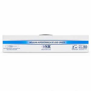 Agulha Descartável Hipodérmica 23g 25x0,6 Com 100 Unidades Sr