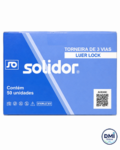 Torneira 3 Vias Luer Lock 1 unidade - Solidor