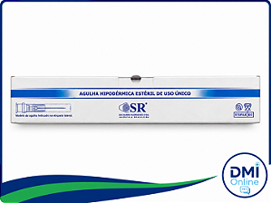 Agulha Descartável Hipodérmica 22G 30 x 0,7 mm 1 1/4 - SR - C/100