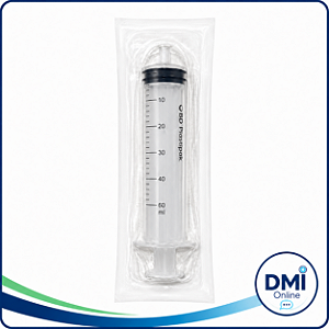 Seringa 60ml Luer Lock Bico Central Sem Agulha - WILTEX