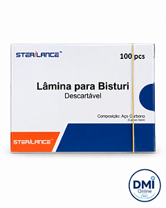 Lamina Bisturi N°22 Aço Carbono - Sterilance