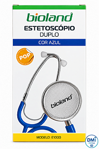 Estetoscópio Pop Duplo E100D Azul - BIOLAND