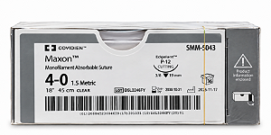 Maxon Incolor 4-0 45cm Agulha 19mm 3/8 Ref. SMM5043 - Covidien