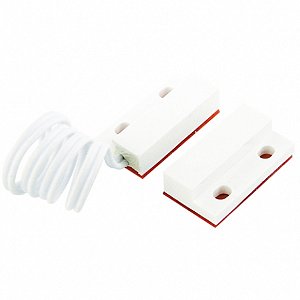 MINI SENSOR MAGNETICO DE ABERTURA COM FIO - BRANCO (PACAOTE COM 5) - STILUS