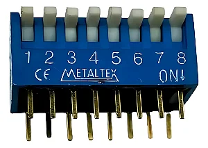 CHAVE DIP SWITCH 08 VIAS 90 DSP08 METALTEX