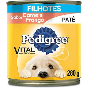 Pedigree Lata Filhotes Sabor Carne E Frango Patê 280g