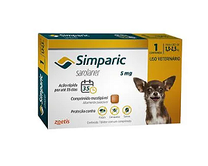 Simparic 1,3 A 2,5 Kg 1 Comprimido 5 Mg