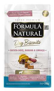 Fórmula Natural Dog Biscuits Cães Adultos Batata Doce, Banana E Linhaça 250g