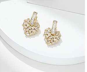 Argola Coração Trapézio