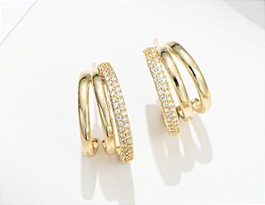 Brinco Argola 3 Fios