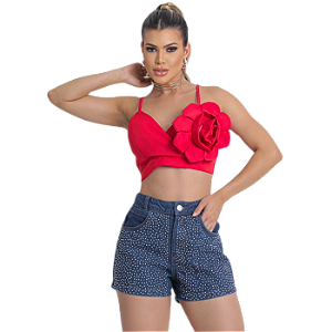 KIT 5 SHORTS JEANS BRILHO REF-2025 TAM-36 AO 44
