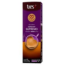 Cápsula De Café Espresso Supremo 3 Corações Caixa 10 Unidades