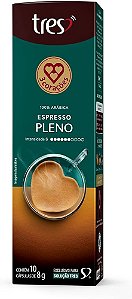 Cápsula De Café Espresso Pleno 3 Corações Caixa 10 UND