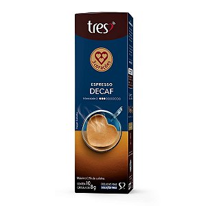 Cápsula De Café Espresso Decaf 3 Corações Caixa 10 UND