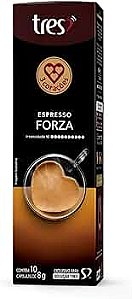 Cápsula De Café Espresso Forza 3 Corações Caixa 10 UND