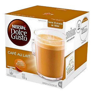 Cápsulas De Café Au Lait Dolce Gusto Caixa 10 Unidades