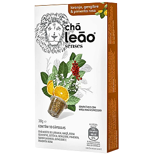 Cápsula De Chá Leão Senses Laranja, Gengibre e Pimenta 10UND