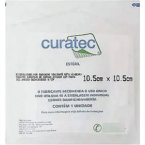 Curativo De Carvão Ativado Com Prata Curatec (10,5x10,5cm)