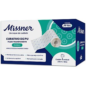 Curativo de PU Filme Transparente em Rolo M-TEC 10cmx10m cx c/ 1un