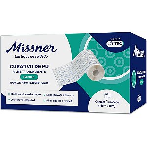 Curativo de PU Filme Transparente em Rolo M-TEC 15cmX10m CX C/1un