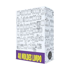 Arquivo com 40 Moldes de Corte em PNG