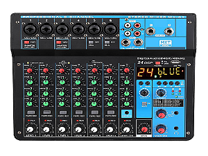 Mesa de Som 8 Canais MXT Interface 24 Efeitos Bluetooth MX8T