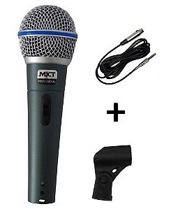 Microfone Profissional MXT BTM-58A com Cabo + Cachimbo + case