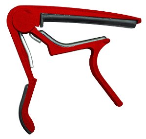 Capotraste Capo MC 5001 Em Alumínio Guitarra Violão Ukelele Vermelho