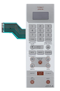 Membrana Teclado para Micro-ondas Compatível com Brastemp BMG 35AB Maxi-Gratine