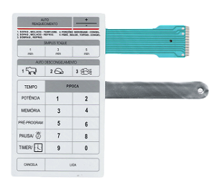 Membrana Teclado para Micro-ondas Compatível com Brastemp BMP28 EHBAB / MW 5700